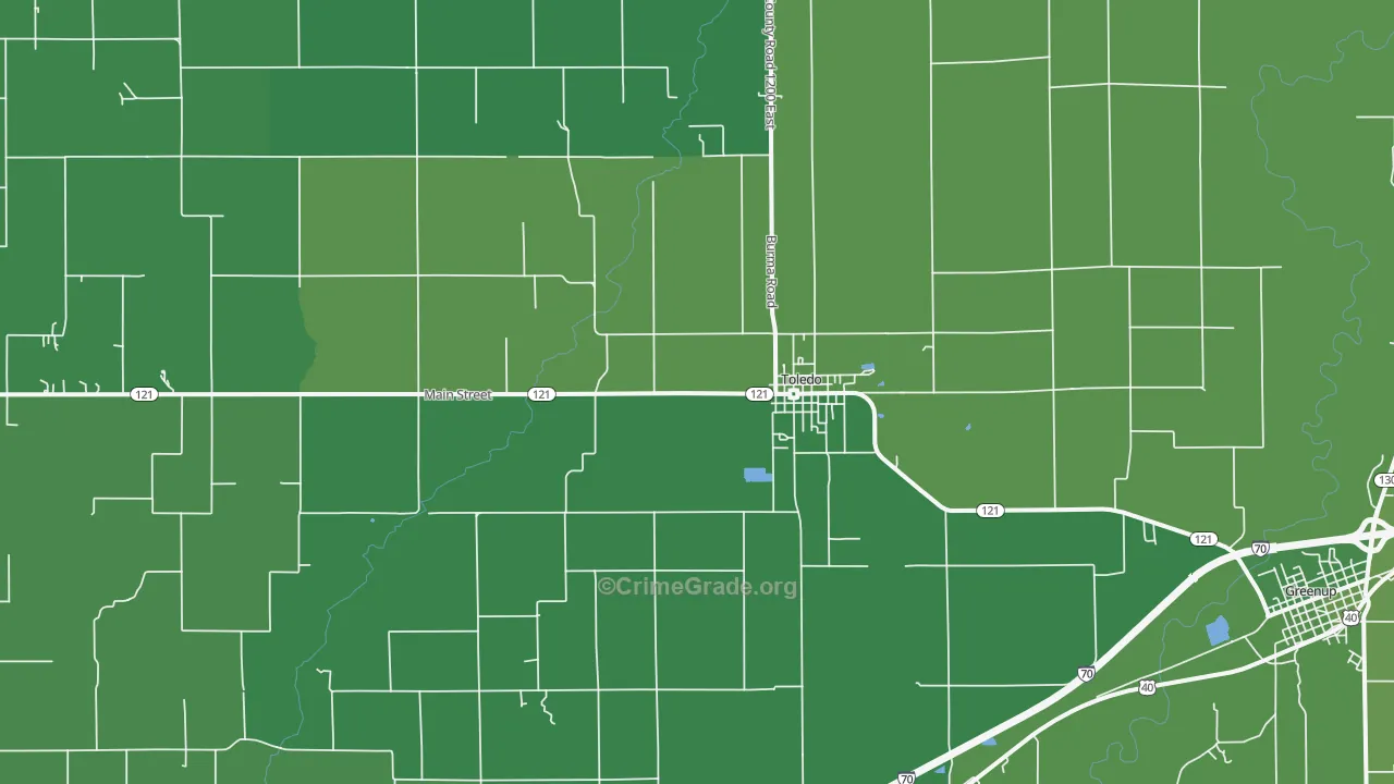 62468, IL Map of Vehicle Theft Rates