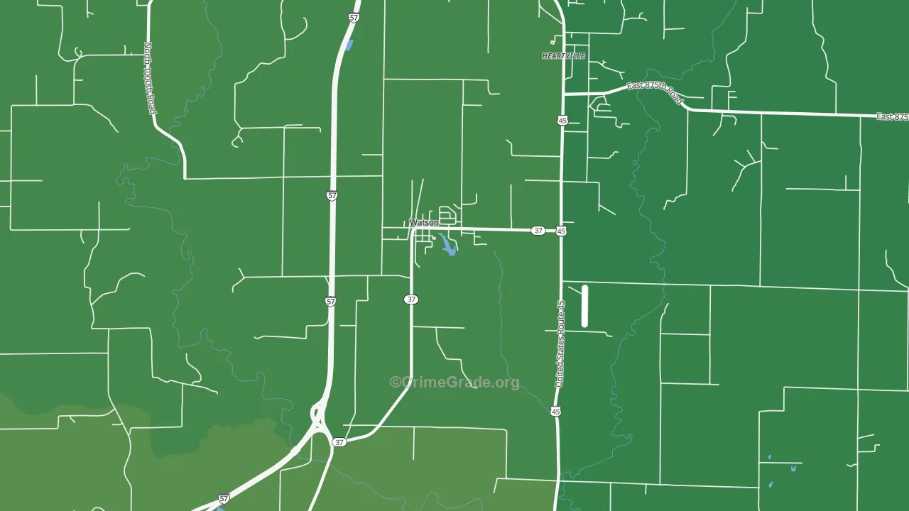 62473, IL Map of Vehicle Theft Rates