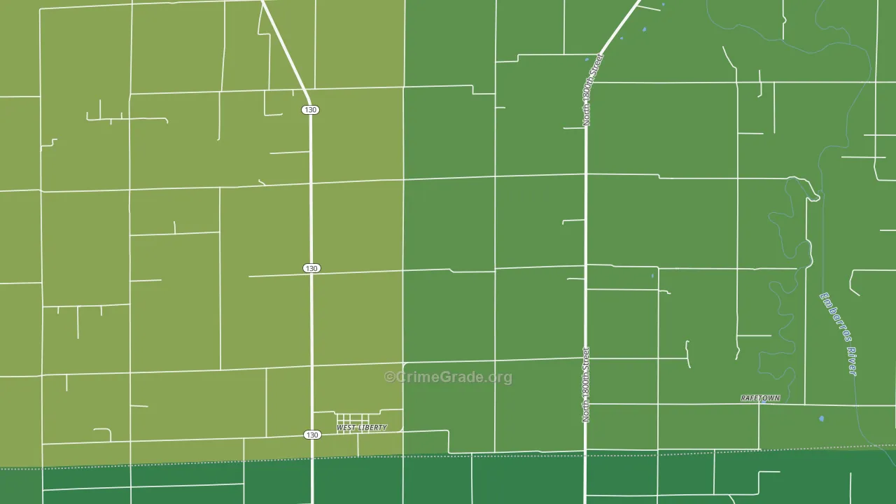 62475, IL Map of Vehicle Theft Rates