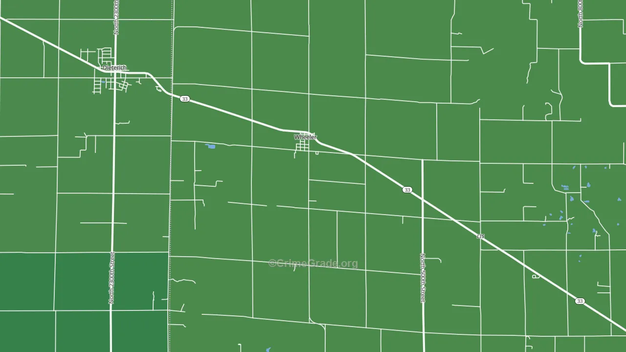 62479, IL Map of Vehicle Theft Rates