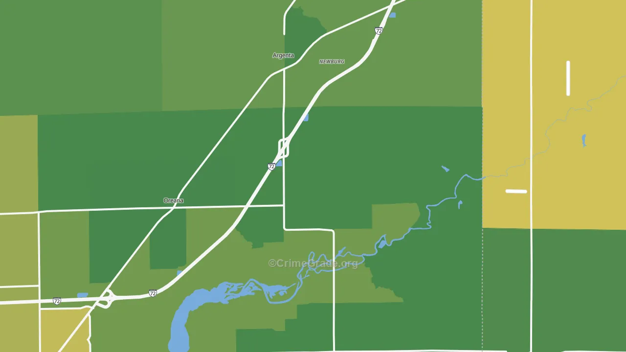 62501, IL Map of Vehicle Theft Rates
