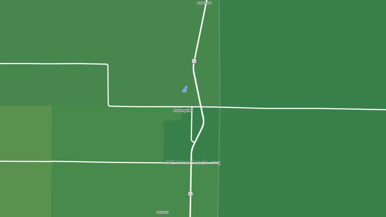 62510, IL Map of Vehicle Theft Rates