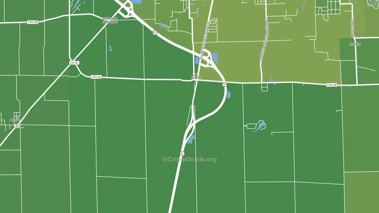 62532, IL Map of Vehicle Theft Rates
