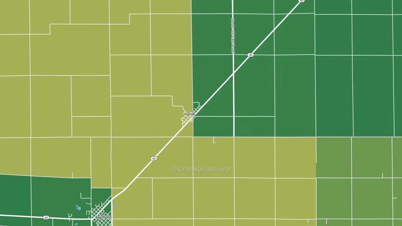 62538, IL Map of Vehicle Theft Rates