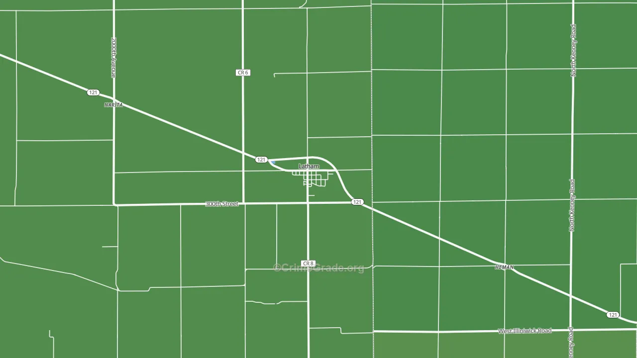 62543, IL Map of Vehicle Theft Rates