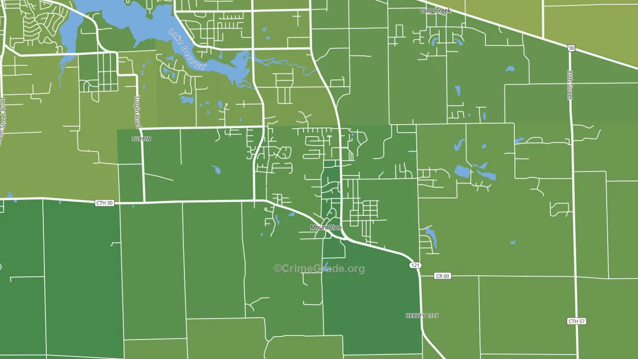 62549, IL Map of Vehicle Theft Rates