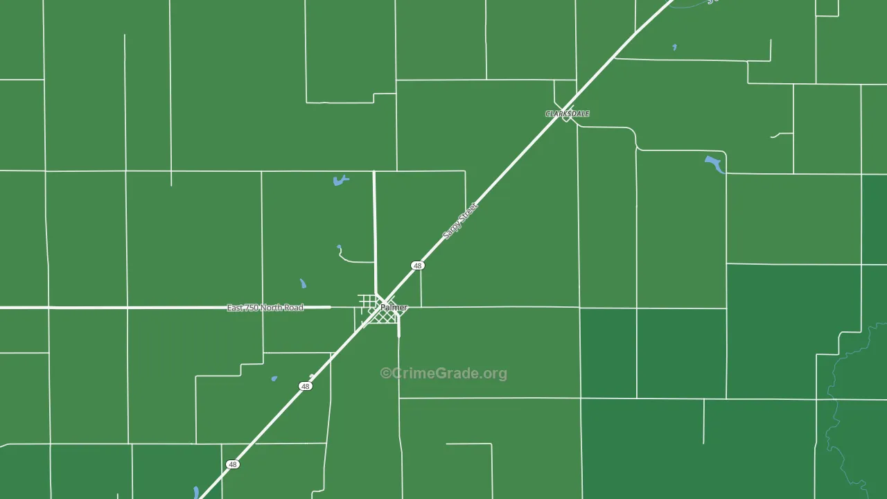62556, IL Map of Vehicle Theft Rates