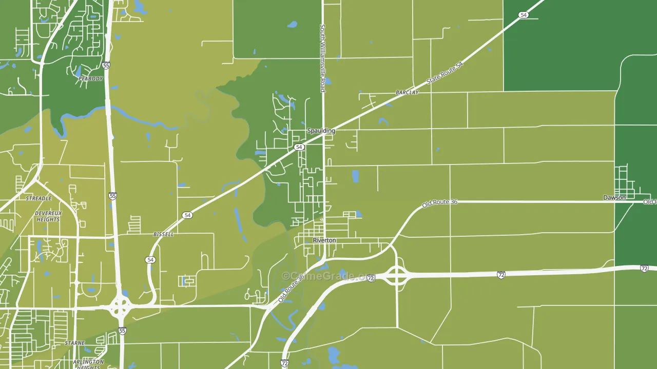 62561, IL Map of Vehicle Theft Rates
