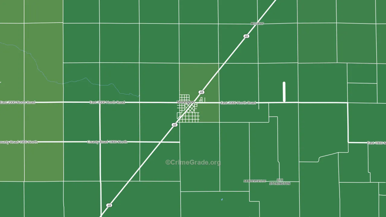 62567, IL Map of Vehicle Theft Rates