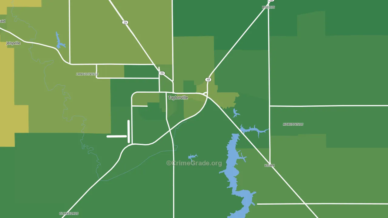 62568, IL Map of Vehicle Theft Rates