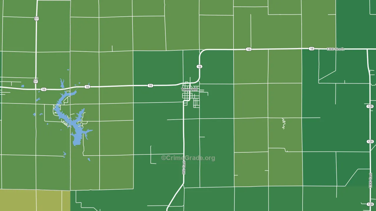 62571, IL Map of Vehicle Theft Rates