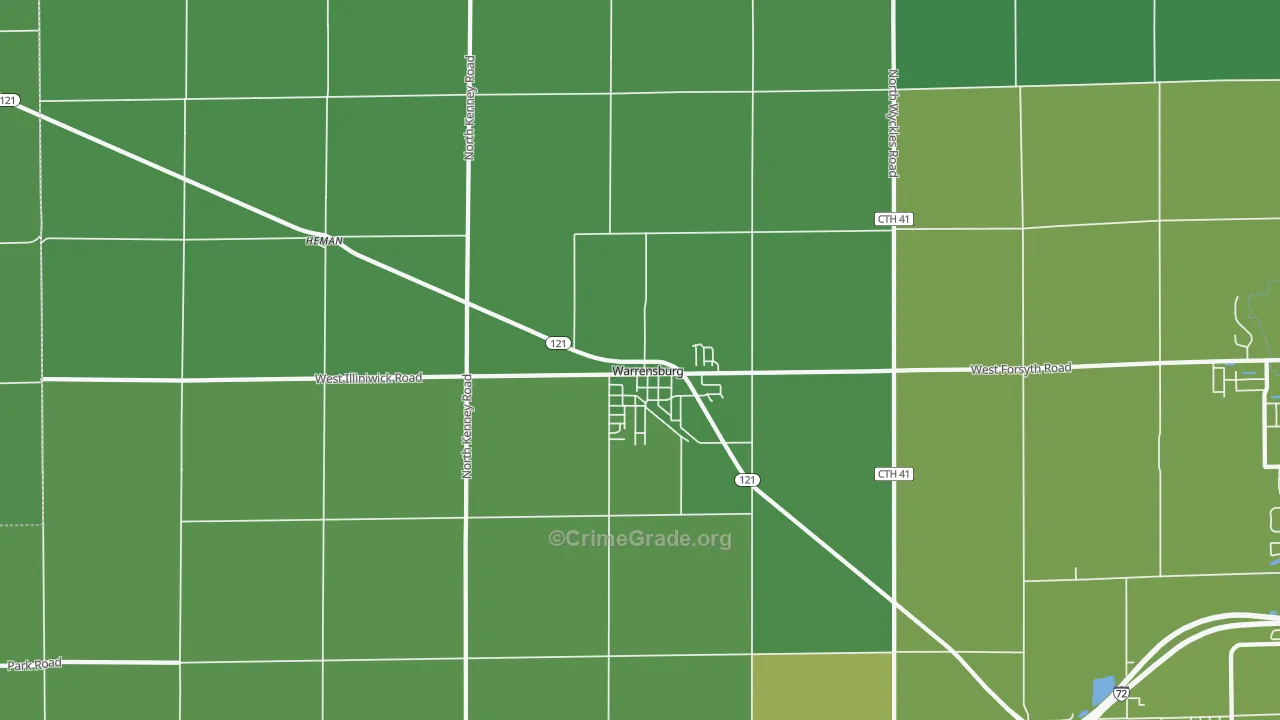 62573, IL Map of Vehicle Theft Rates