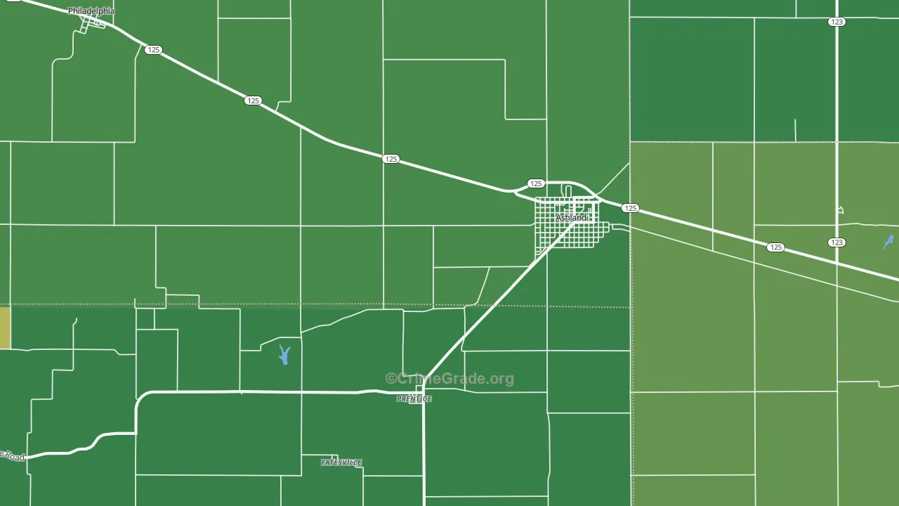62612, IL Map of Vehicle Theft Rates