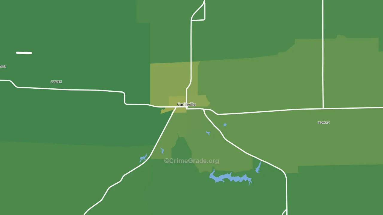 62626, IL Map of Vehicle Theft Rates