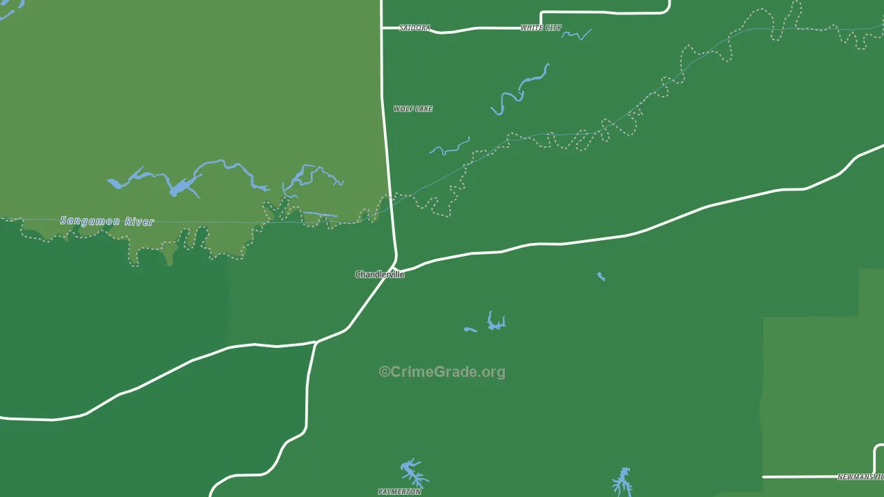 62627, IL Map of Vehicle Theft Rates