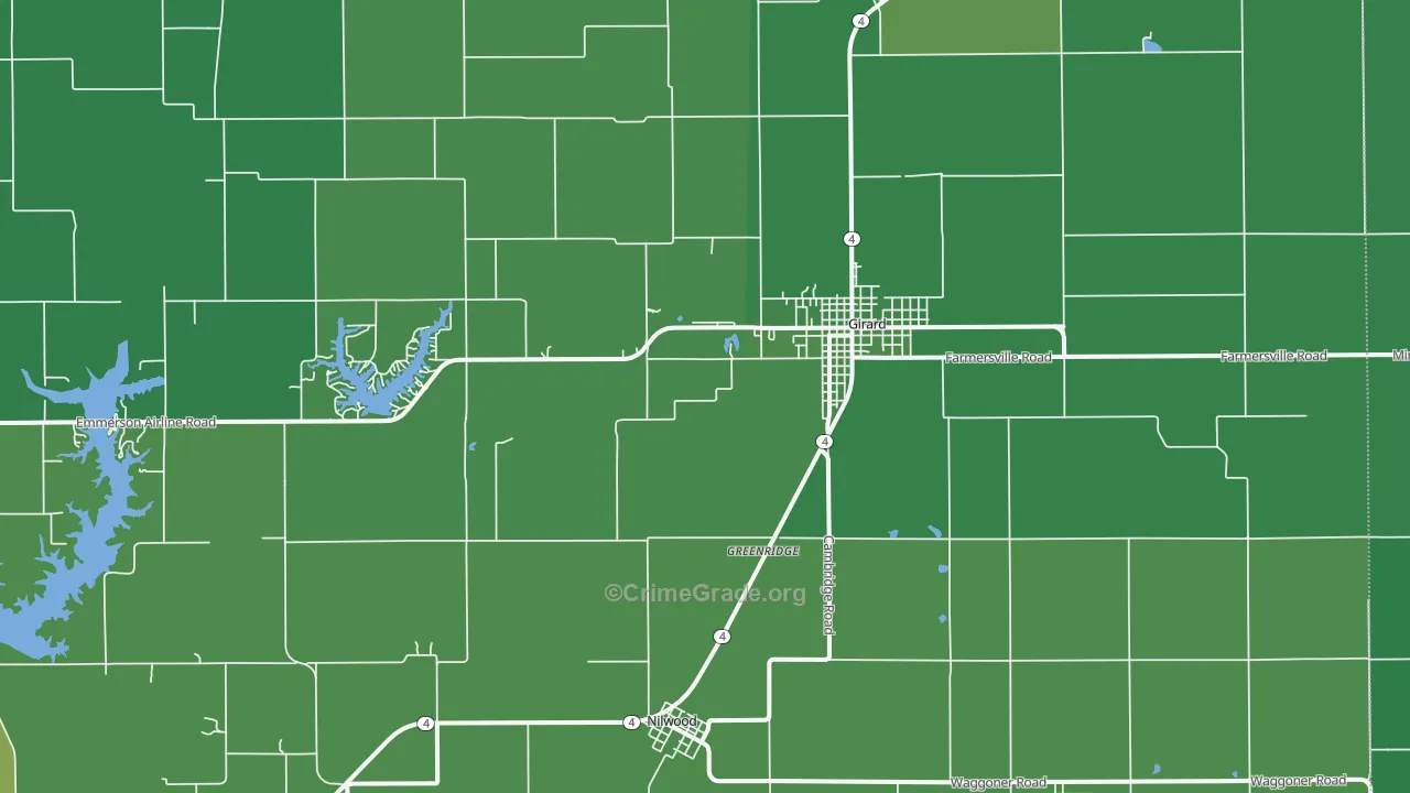 62640, IL Map of Vehicle Theft Rates