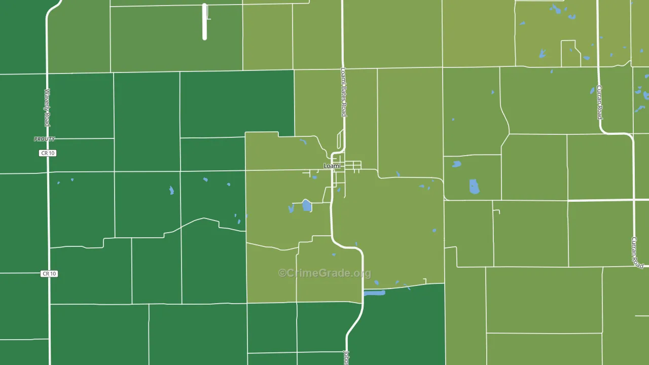 62661, IL Map of Vehicle Theft Rates