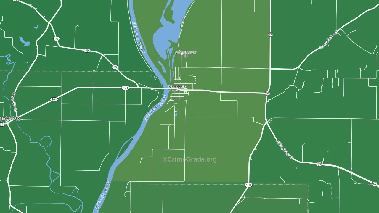 62665, IL Map of Vehicle Theft Rates
