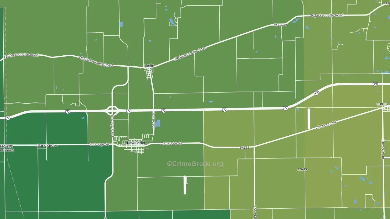 62670, IL Map of Vehicle Theft Rates