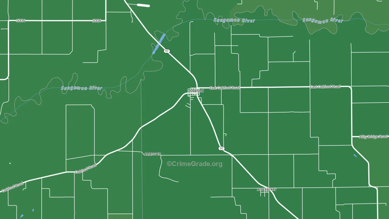 62673, IL Map of Vehicle Theft Rates
