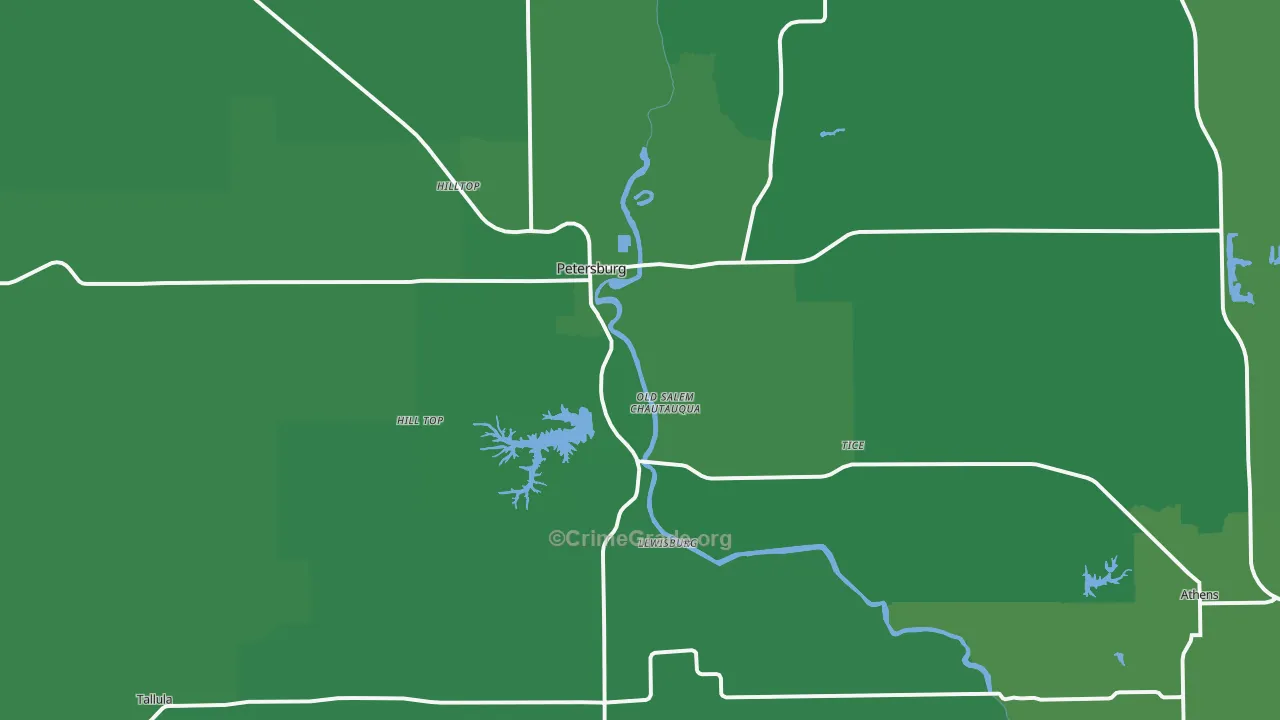 62675, IL Map of Vehicle Theft Rates