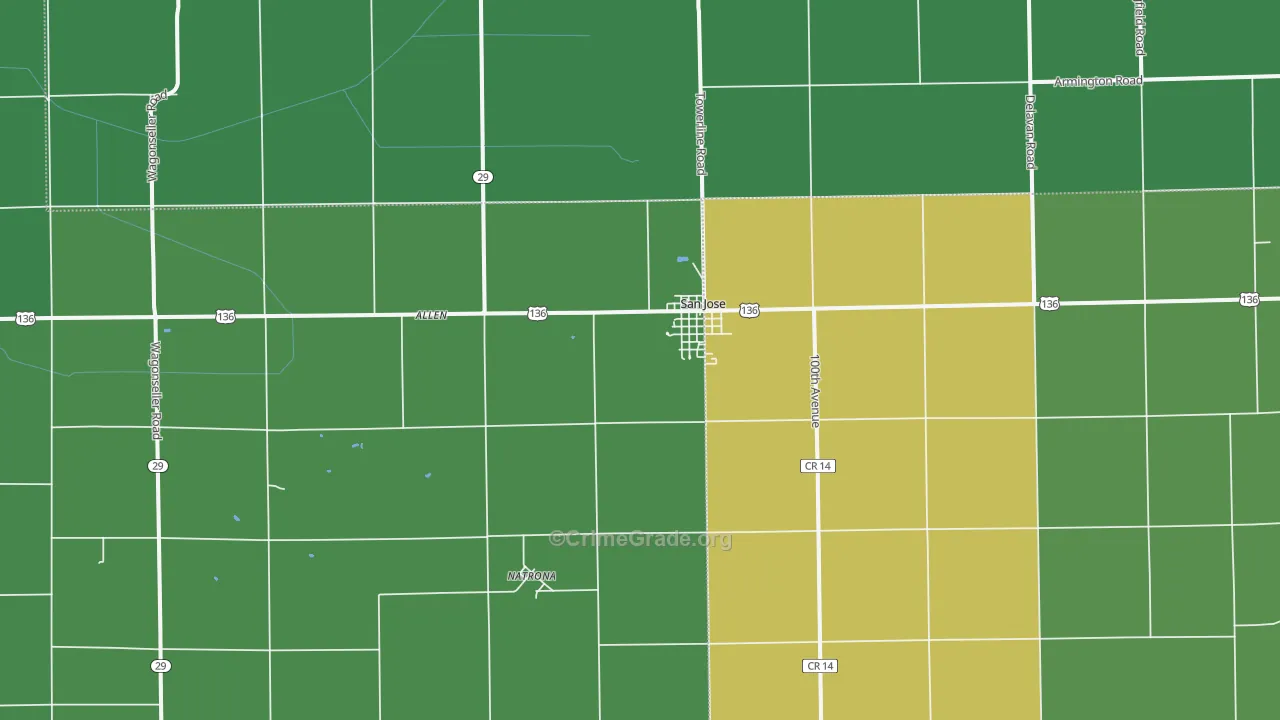 62682, IL Map of Vehicle Theft Rates