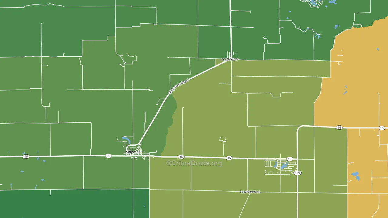 62685, IL Map of Vehicle Theft Rates