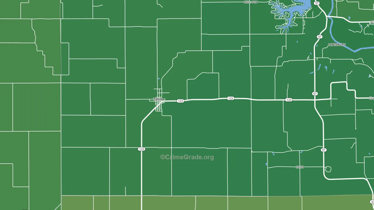 62688, IL Map of Vehicle Theft Rates