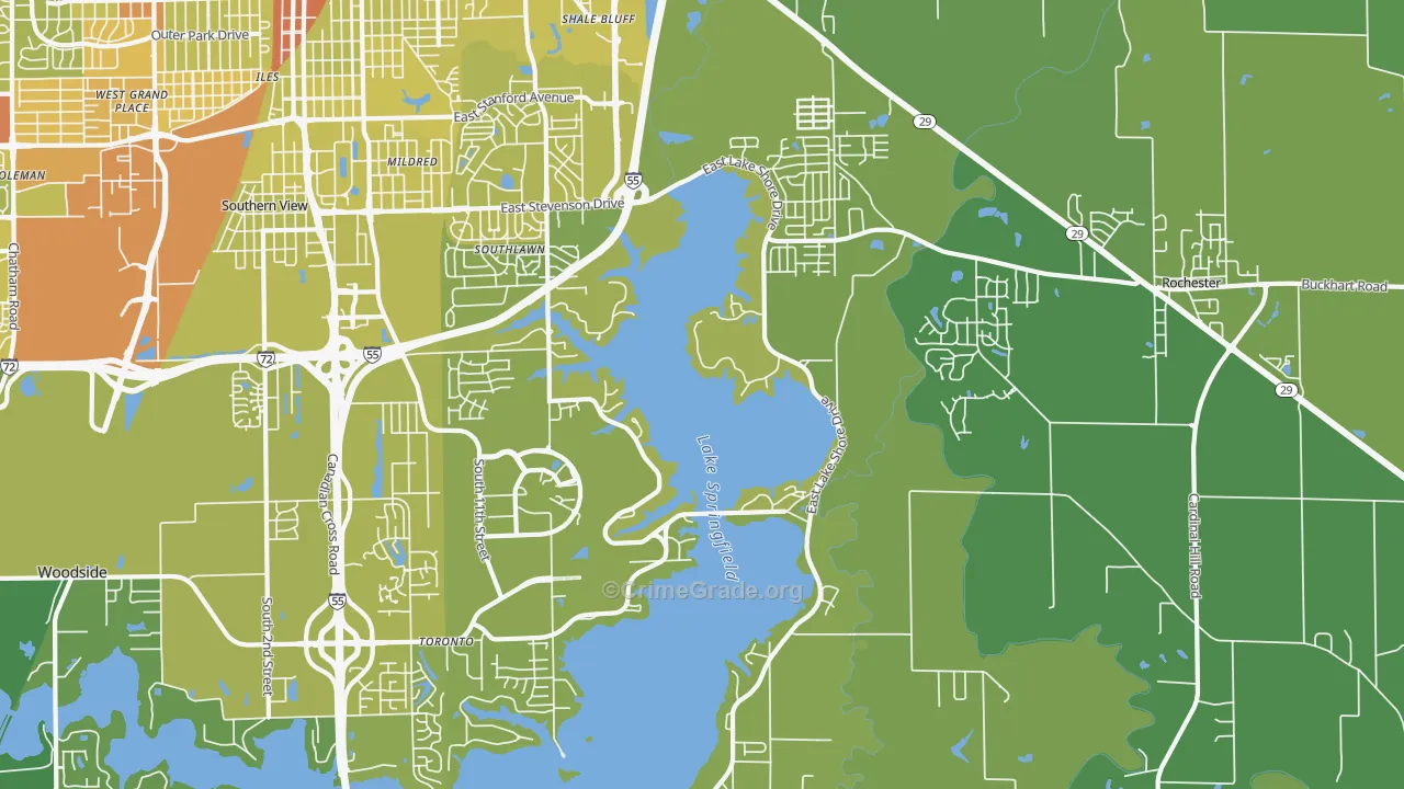 62712, IL Map of Vehicle Theft Rates
