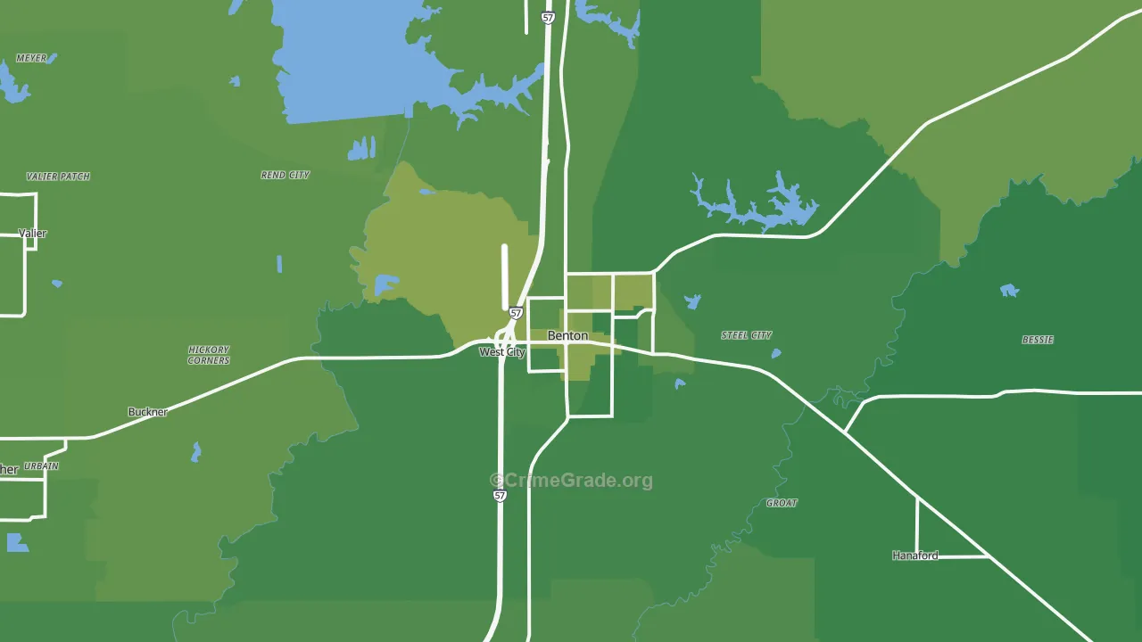 62812, IL Map of Vehicle Theft Rates