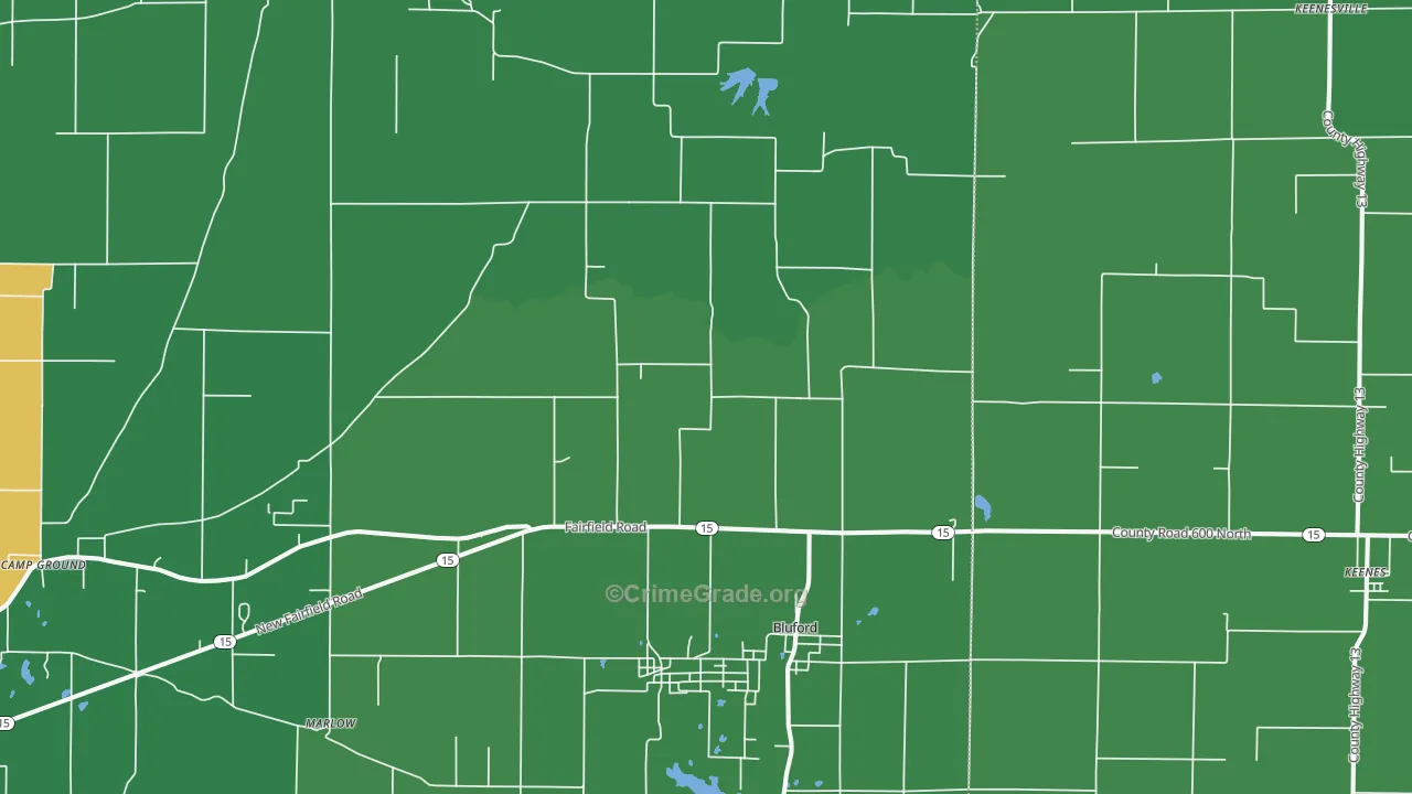 62814, IL Map of Vehicle Theft Rates