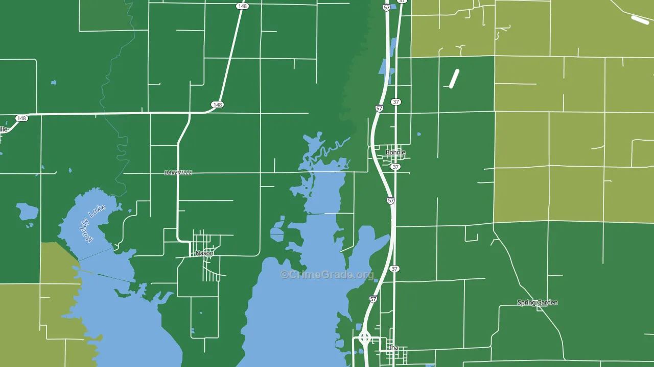 62816, IL Map of Vehicle Theft Rates
