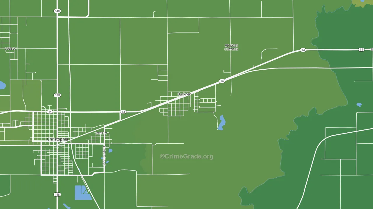 62819, IL Map of Vehicle Theft Rates