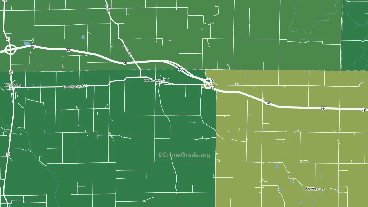 62820, IL Map of Vehicle Theft Rates