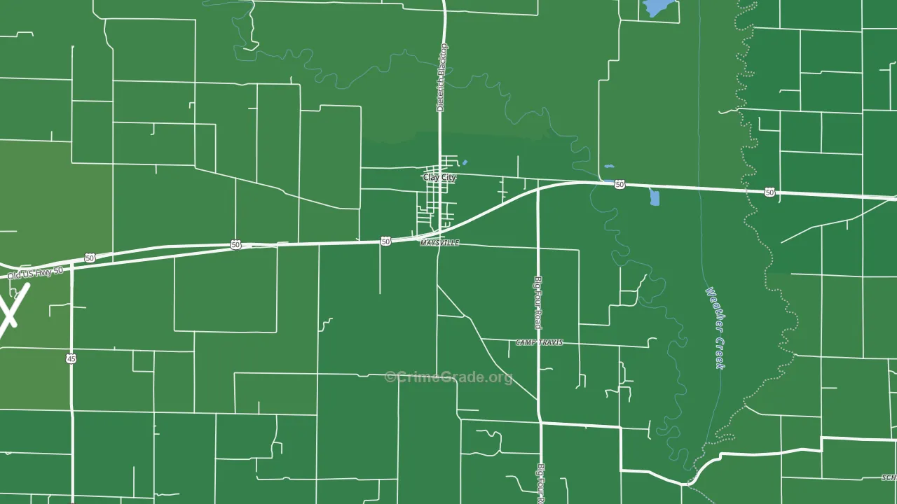 62824, IL Map of Vehicle Theft Rates