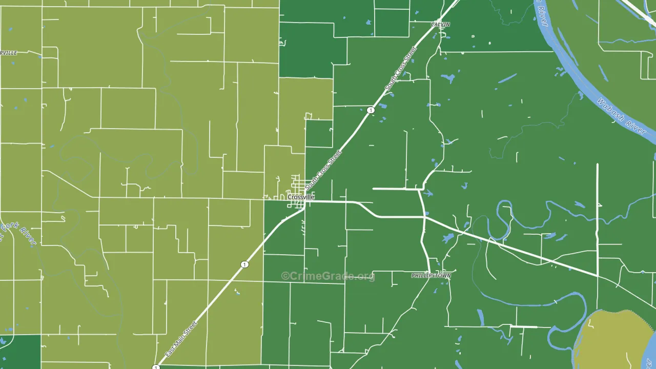 62827, IL Map of Vehicle Theft Rates