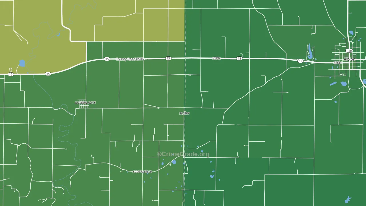 62833, IL Map of Vehicle Theft Rates