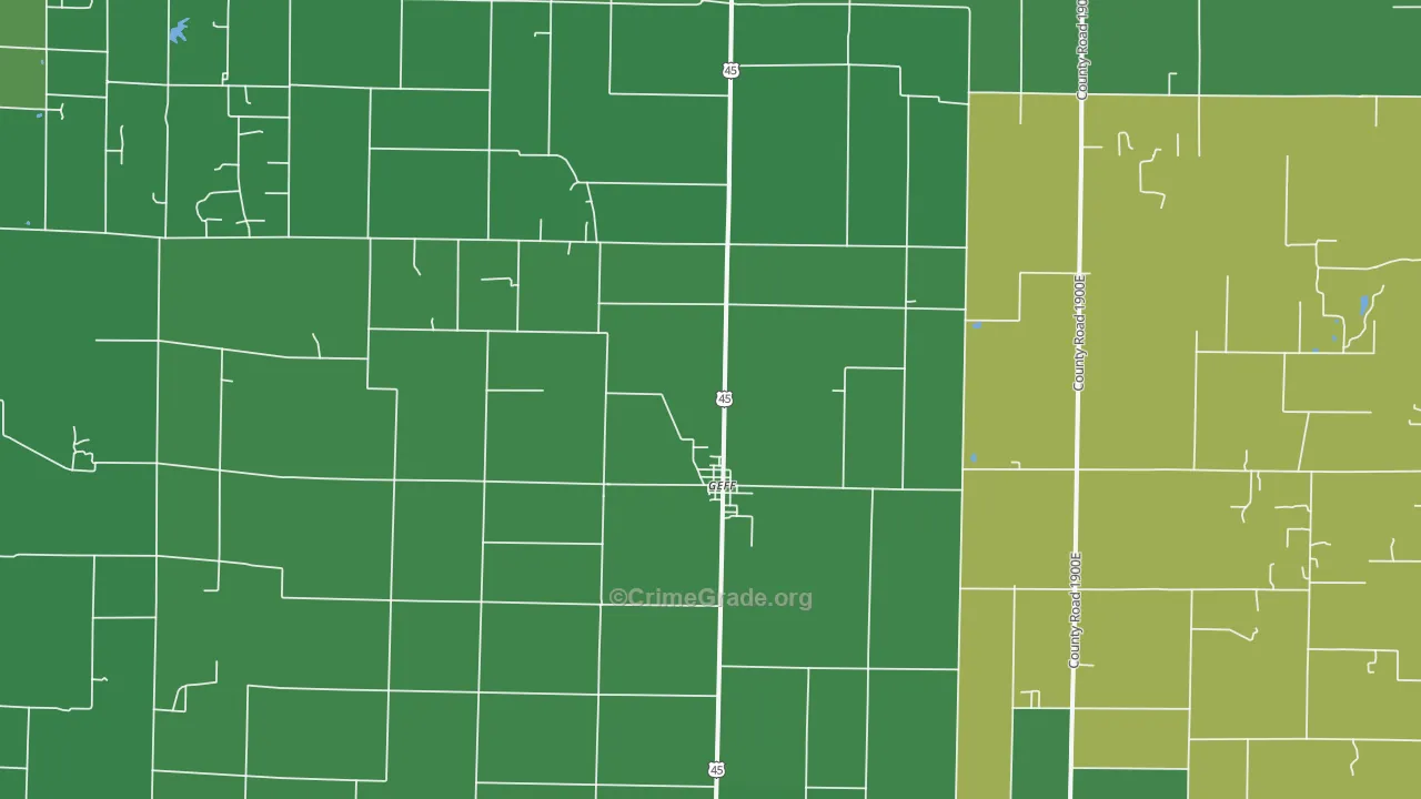 62842, IL Map of Vehicle Theft Rates