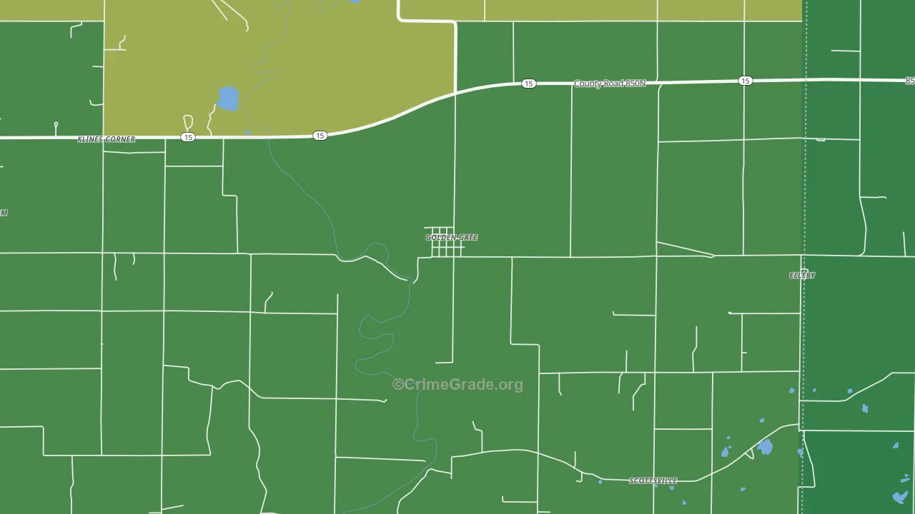 62843, IL Map of Vehicle Theft Rates