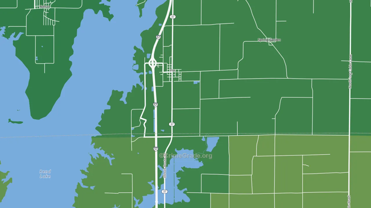 62846, IL Map of Vehicle Theft Rates