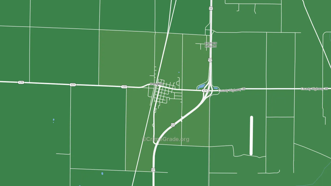 62848, IL Map of Vehicle Theft Rates