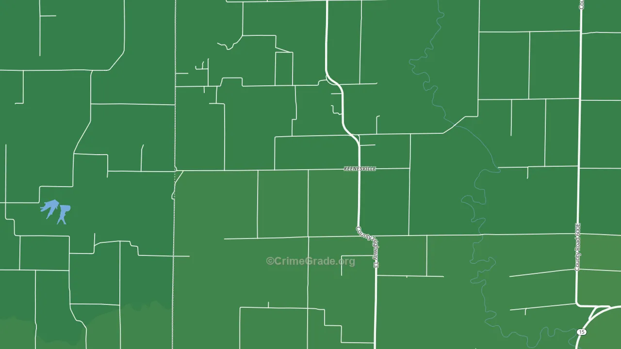 62851, IL Map of Vehicle Theft Rates