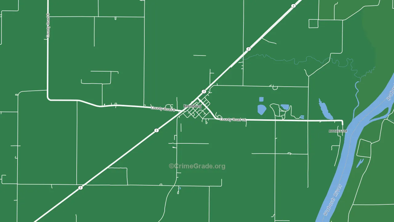 62852, IL Map of Vehicle Theft Rates