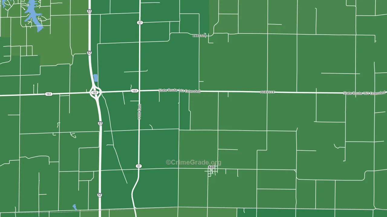 62853, IL Map of Vehicle Theft Rates