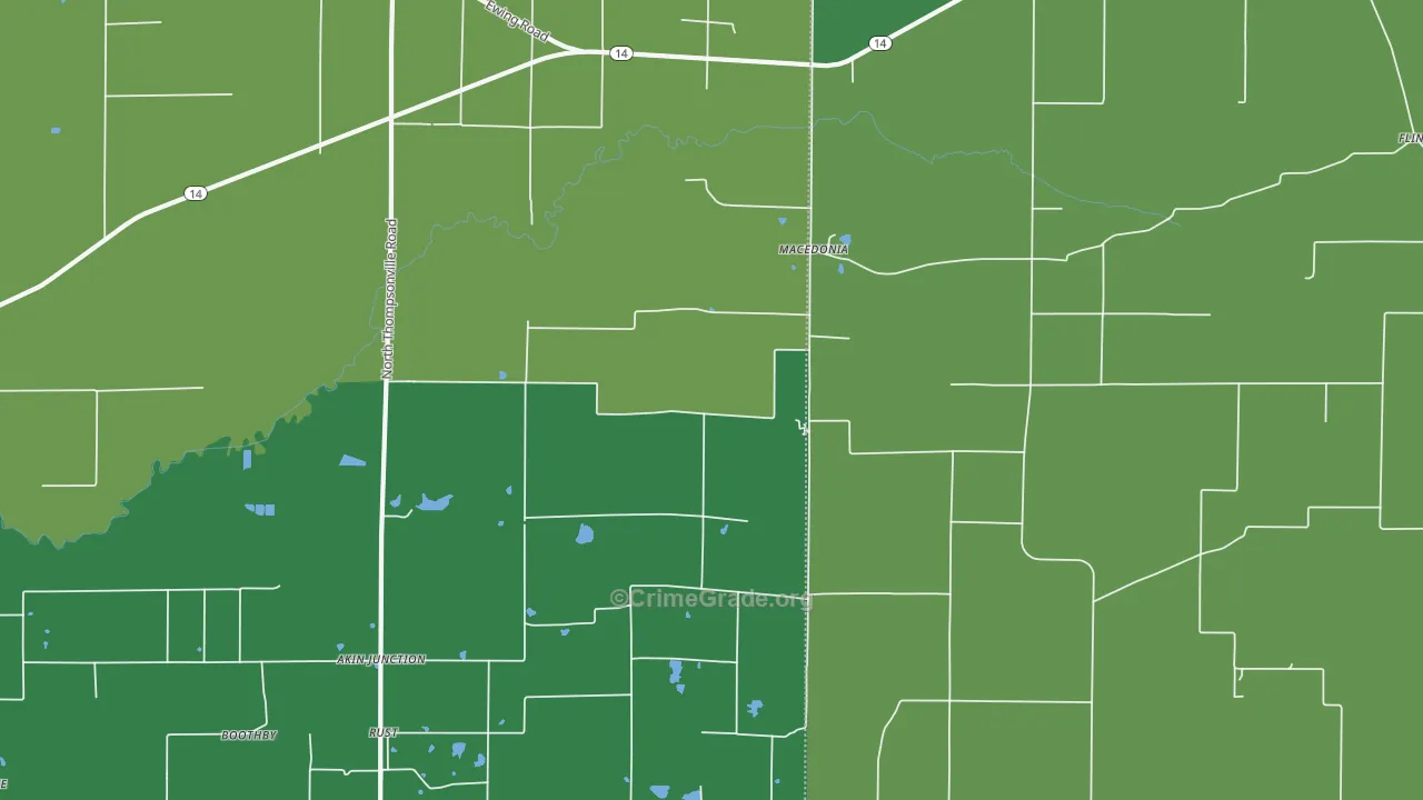 62860, IL Map of Vehicle Theft Rates