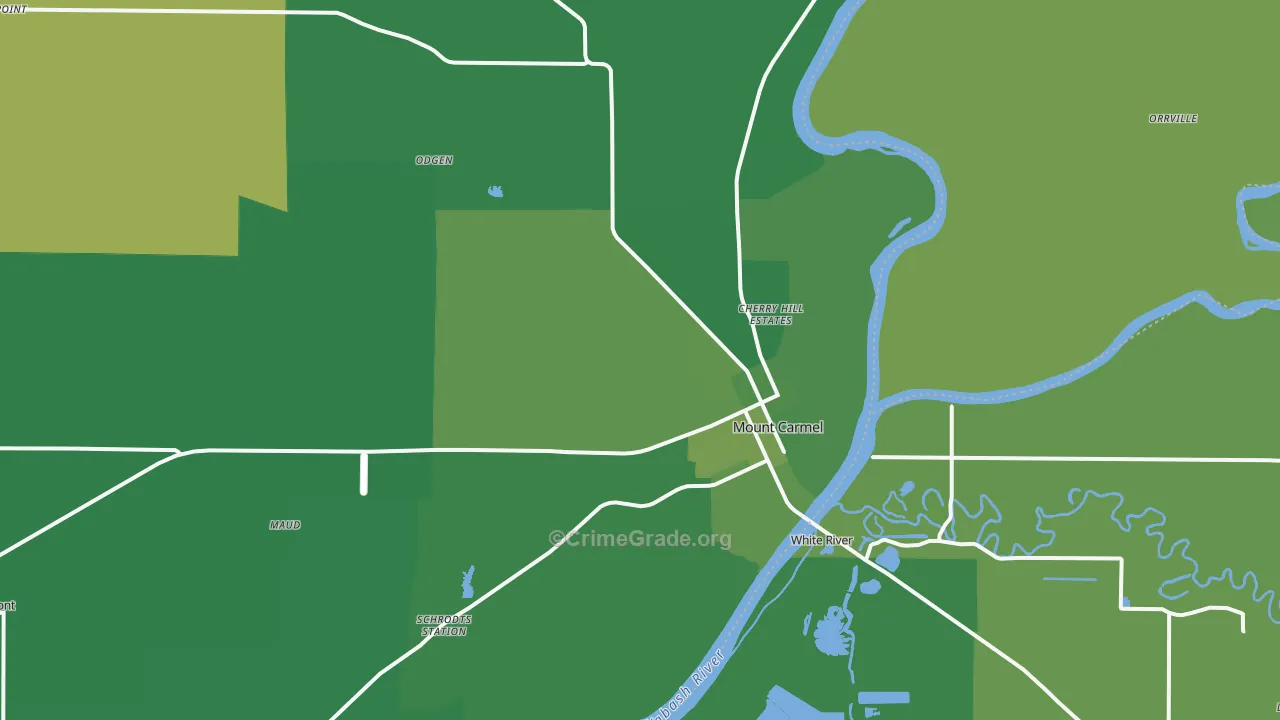 62863, IL Map of Vehicle Theft Rates
