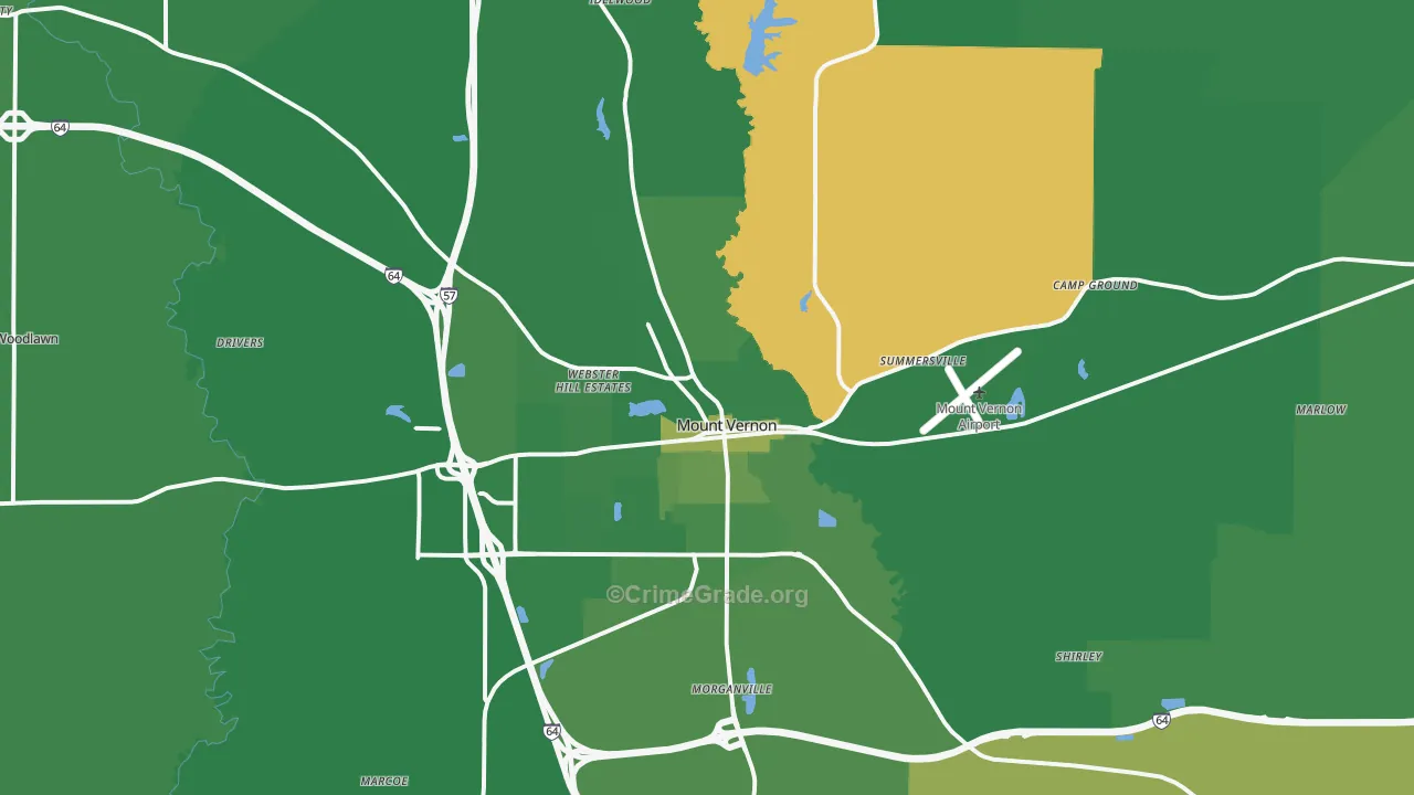 62864, IL Map of Vehicle Theft Rates