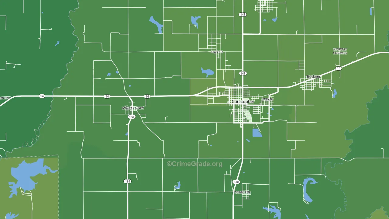 62865, IL Map of Vehicle Theft Rates