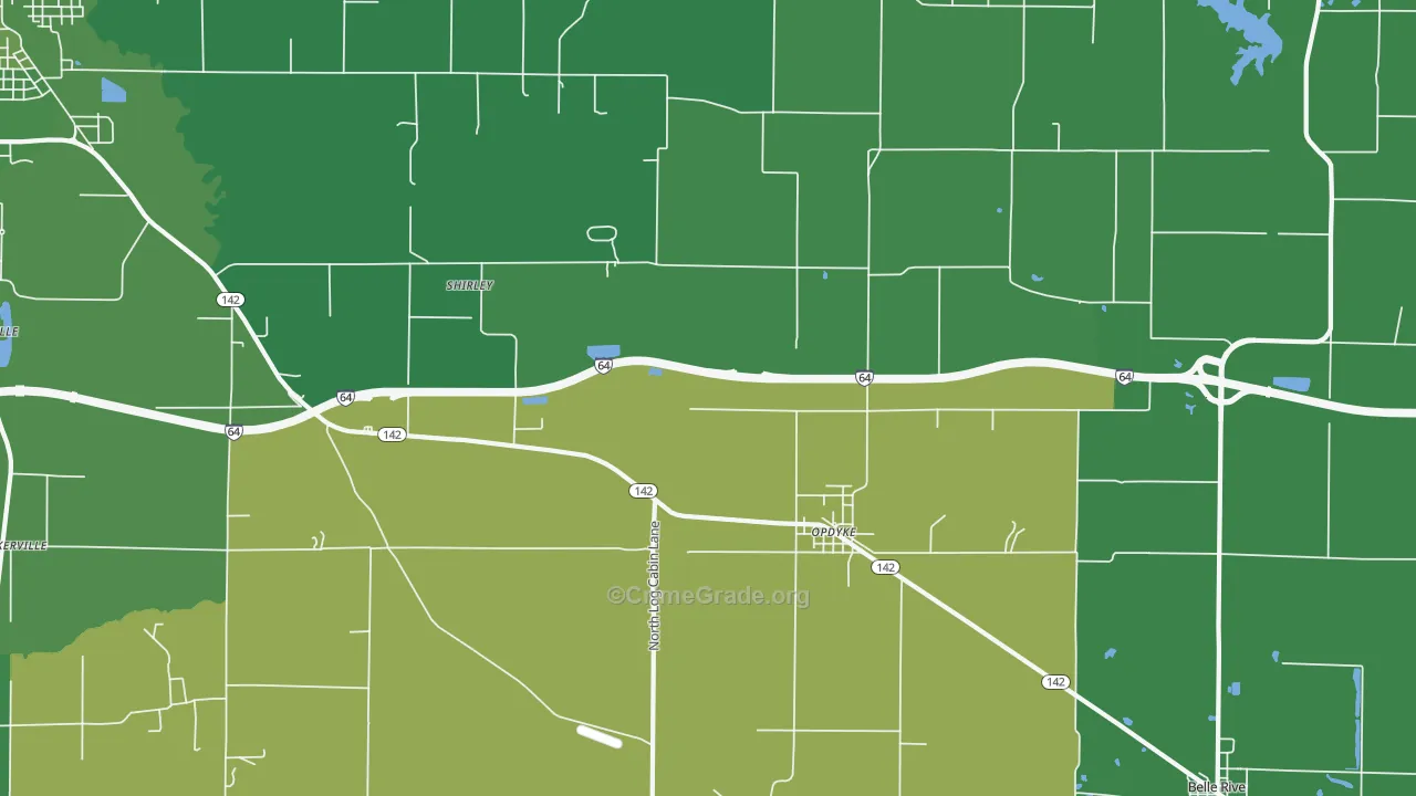 62872, IL Map of Vehicle Theft Rates