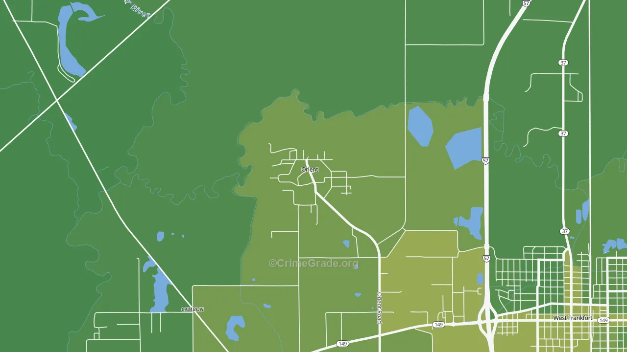 62874, IL Map of Vehicle Theft Rates